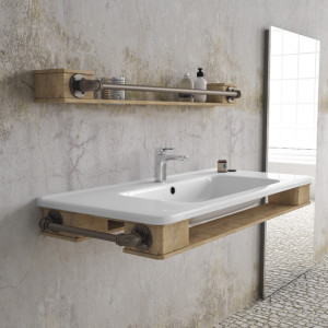  Sanovit Urban 105 cm Konsollu Lavabo Beyaz Renk