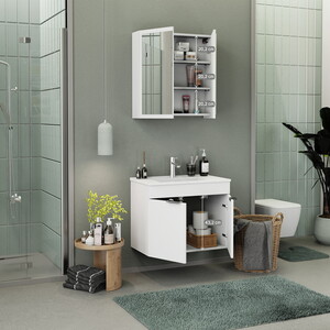 Biani Fix Loft 75 cm Banyo Dolabı Renk Mat Beyaz