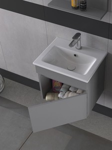  Biani Tome 50 cm Banyo Dolabı Renk Mat Gri