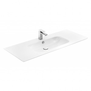 Sanovit Sharp 120 cm Konsollu Süper İnce Lavabo Beyaz Renk