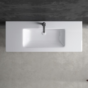  Sanovit Sharp 120 cm Konsollu Süper İnce Lavabo Beyaz Renk