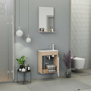  Biani Fix Arya 50 cm Banyo Dolabı Renk Aybe Bej