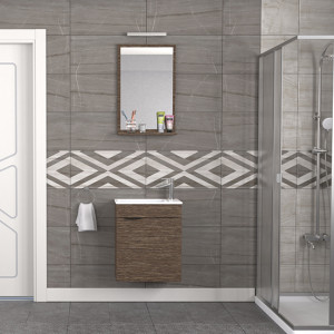 Biani Fix Arya 50 cm Banyo Dolabı Renk Aybe Kahve