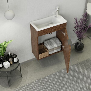  Biani Fix Arya 50 cm Banyo Dolabı Renk Aybe Kahve