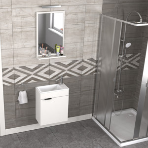  Biani Fix Arya 50 cm Banyo Dolabı Renk Mat Beyaz 