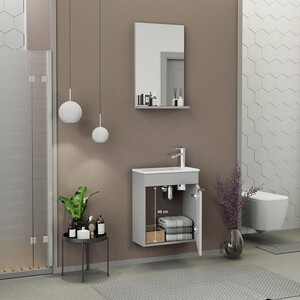  Biani Fix Arya 50 cm Mat Gri Banyo Dolabı