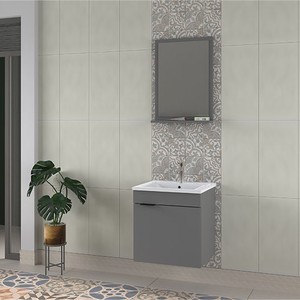 Biani Fix Arya 55 cm Mat Gri Banyo Dolabı