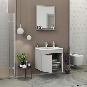  Biani Fix Arya 65 cm Mat Gri Banyo Dolabı