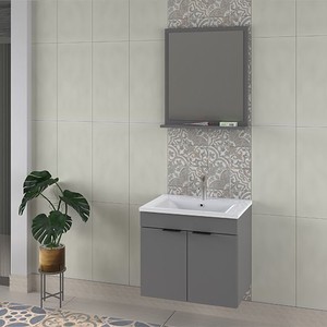 Biani Fix Arya 65 cm Mat Gri Banyo Dolabı