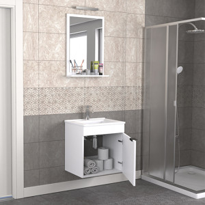  Biani Fix Arya 55 cm Banyo Dolabı Renk Mat Beyaz