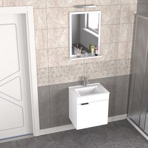  Biani Fix Arya 55 cm Banyo Dolabı Renk Mat Beyaz