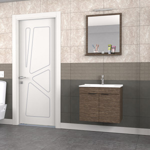  Biani Fix Arya 65 cm Banyo Dolabı Renk Aybe Kahve