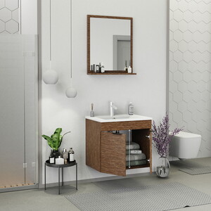  Biani Fix Arya 65 cm Banyo Dolabı Renk Aybe Kahve