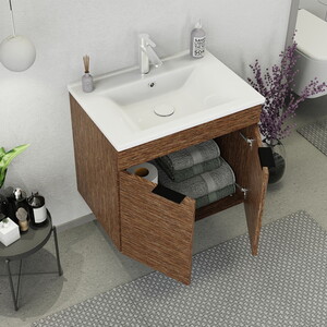  Biani Fix Arya 65 cm Banyo Dolabı Renk Aybe Kahve