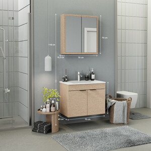  Biani Fix Loft 85 cm Banyo Dolabı Renk Aybe Bej