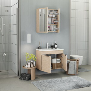 Biani Fix Loft 85 cm Banyo Dolabı Renk Aybe Bej