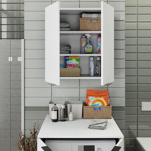  Biani Fix Arya ve Loft Uyumlu Çamaşır Makinesi Dolabı Renk Mat Beyaz