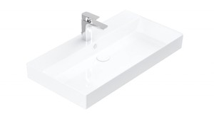 Lucco Stance 85 cm Konsollu Dikdörtgen Lavabo Beyaz 