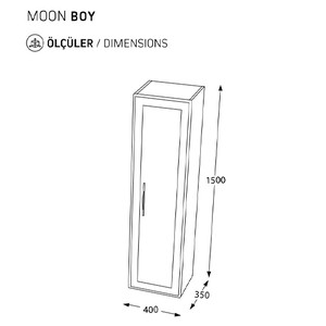  Pierre Cardin Moon Boy Dolabı Lame R-L Gümüş Renk