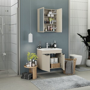  Biani Fix Loft 65 cm Latte Banyo Dolabı