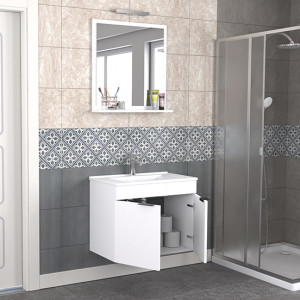  Biani Fix Arya 75 cm Banyo Dolabı Renk Mat Beyaz