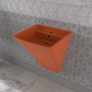  Lucco Loop 50 cm Asma Monoblok Lavabo Turuncu