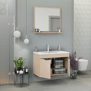  Biani Fix Arya 85 cm Banyo Dolabı Renk Aybe Bej