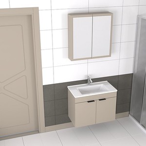  Biani Fix Loft 75 cm Latte Banyo Dolabı