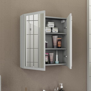  Biani Fix Loft 85 cm Mat Gri Banyo Dolabı