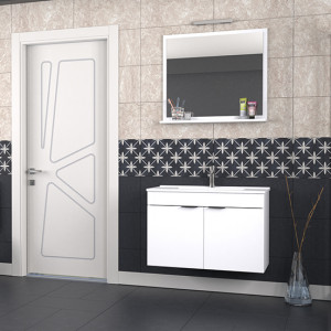  Biani Fix Arya 85 cm Banyo Dolabı Renk Mat Beyaz