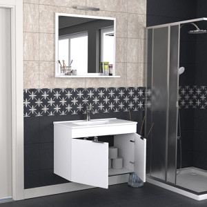  Biani Fix Arya 85 cm Banyo Dolabı Renk Mat Beyaz