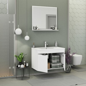  Biani Fix Arya 85 cm Banyo Dolabı Renk Mat Beyaz