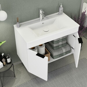  Biani Fix Arya 85 cm Banyo Dolabı Renk Mat Beyaz