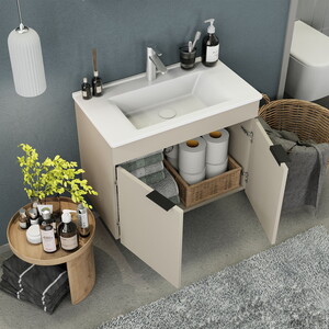  Biani Fix Loft 85 cm Latte Banyo Dolabı