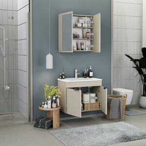  Biani Fix Loft 85 cm Latte Banyo Dolabı