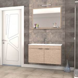 Biani Fix Arya 100 cm Banyo Dolabı Renk Aybe Bej