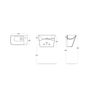  Lucco Primo 28 cm Mini Monoblok Lavabo Turuncu