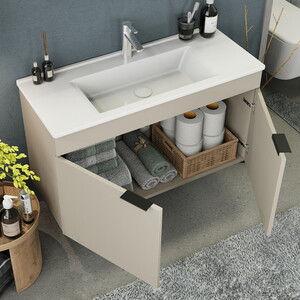  Biani Fix Loft 100 cm Latte Banyo Dolabı