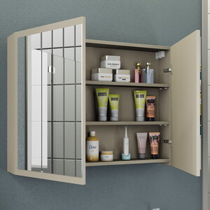  Biani Fix Loft 100 cm Latte Banyo Dolabı