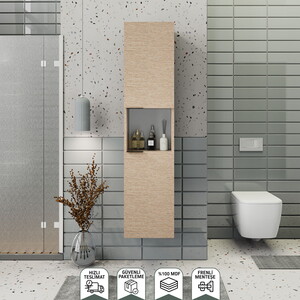 Biani Fix Arya ve Loft Uyumlu Boy Dolabı Renk Aybe Bej
