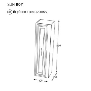  Pierre Cardin Sun Boy Dolabı Lame R-L Gümüş Renk