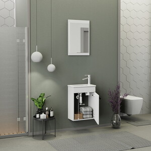  Biani Fix Arya Mini 42 cm Banyo Dolabı Mat Beyaz