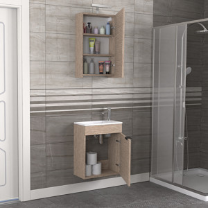  Biani Fix Loft 50 cm Banyo Dolabı Renk Aybe Bej