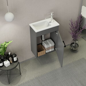  Biani Fix Arya Mini 42 cm Banyo Dolabı Mat Gri