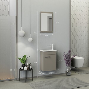 Biani Fix Arya Mini 42 cm Banyo Dolabı Latte