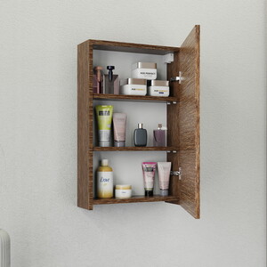  Biani Fix Loft 50 cm Banyo Dolabı Renk Aybe Kahve