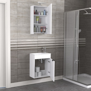  Biani Fix Loft 50 cm Banyo Dolabı Renk Mat Beyaz